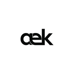 aek letter original monogram logo design