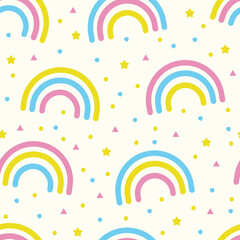 Obraz premium Happy rainbows colorful pattern