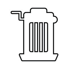 Food, kitchen, machine outline icon. Line art vector.