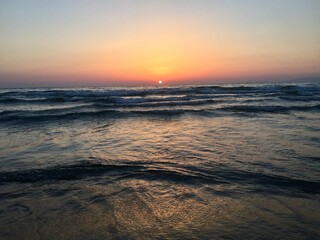 sunset over the sea