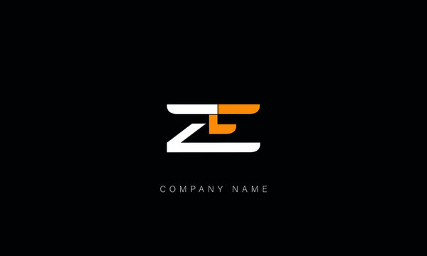 EZ, ZE Abstract Letters Logo Monogram