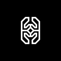 H initial lettermark icon logo design
