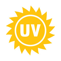 UV radiation icon vector stock solar ultraviolet light symbol for graphic design, logo, web site, social media, mobile app, ui illustration.