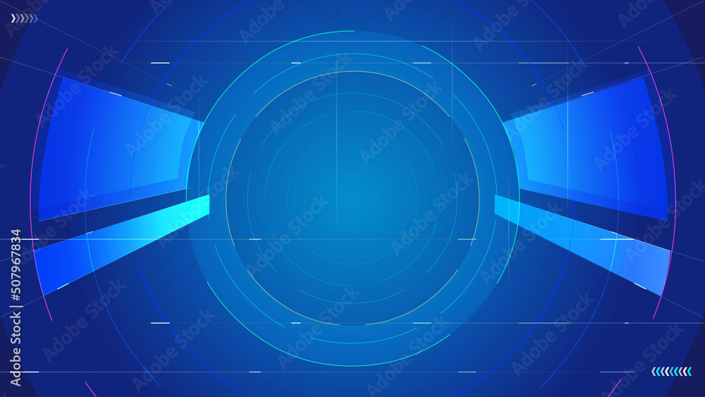 Poster tunnel future space background with vertical extension of dots, lines and planes
