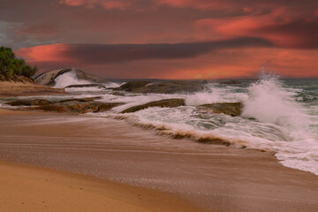 beautiful sunset over the Indian Ocean Sri Lanka