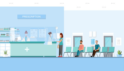 prescription department for patients in a hospital.