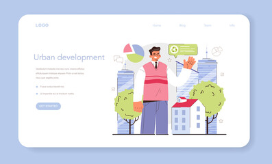 Education ecosystem web banner or landing page. Multidisciplinary