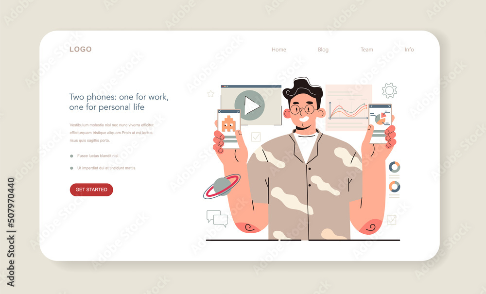 Poster hyperfocus idea, how to become more efficient web banner or landing page