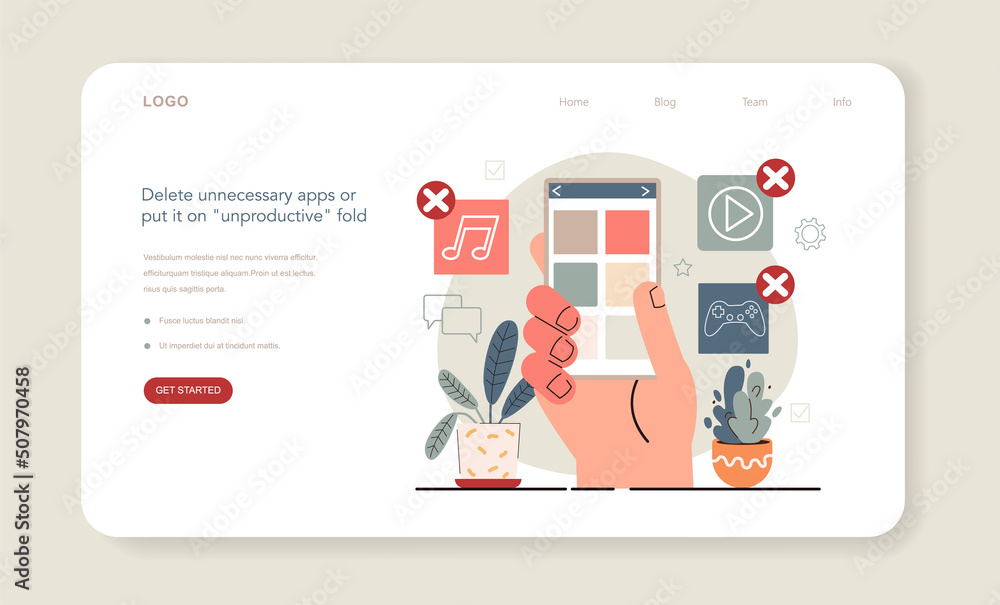 Poster hyperfocus idea, how to become more efficient web banner or landing page