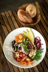 buddha bowl of fresh mixed vegetarian healthy food