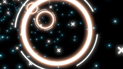 VJ トンネル 円 ポップ 宇宙 黄色 青 [別Verあり] © GINGER_Tsukahara
