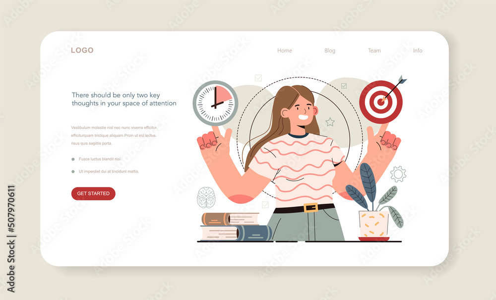Poster hyperfocus idea, how to become more efficient with attention borders