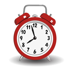 Red clock in vector