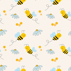 Cute bees pattern