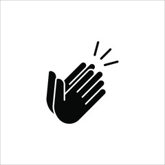 clapping hand icon, illustration isolated vector sign symbol on white background