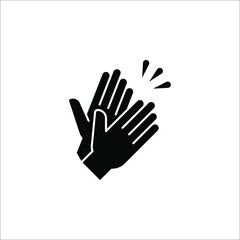 clapping hand icon, illustration isolated vector sign symbol on white background