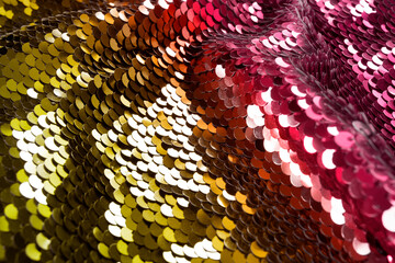 Colorful sequins fabric