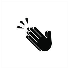 clapping hand icon, illustration isolated vector sign symbol on white background