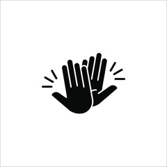Obraz premium clapping hand icon, illustration isolated vector sign symbol on white background