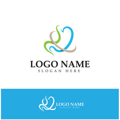Obraz premium Stomach Health Logo vector illustration design - creative Gastroenterology Healthy Logo element icon, Stomach healthcare icon vector template