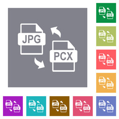JPG PCX file conversion square flat icons