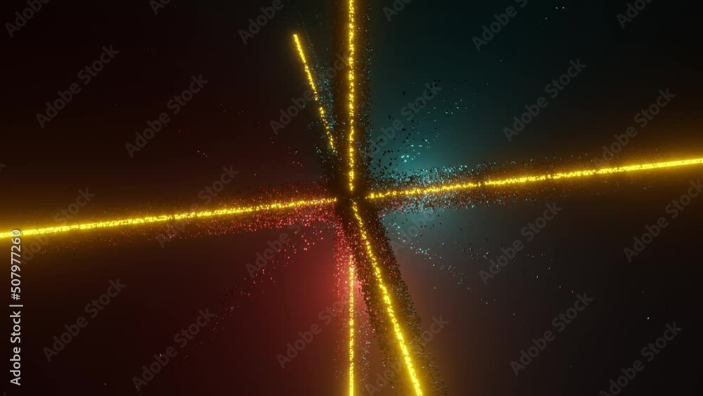 Poster Tunnel Sci-Fi looping environment, Technology digital abstract background.3d rendering illustration. Abstract creative futuristic background.
