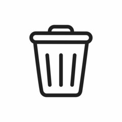 Trash icon vector. Trash flat style isolated on a white background - stock vector.