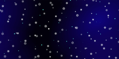 Falling Snowflakes seamless pattern flying snow