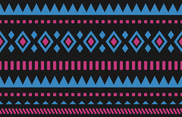 Geometric ethnic seamless pattern in tribal. Aztec American and Mexican style. for background, wallpaper, illustration, fabric, clothing, carpet, textile, batik, embroidery.