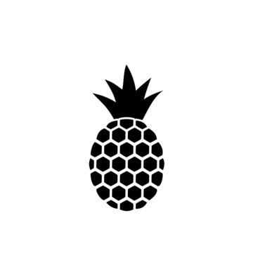 Pineapple fruit icon isolated on white background