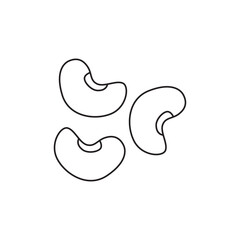 Beans seeds icon in black flat glyph, filled style isolated on white background