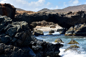 Stunning Natural Rock Arch on the Coast of Aruba