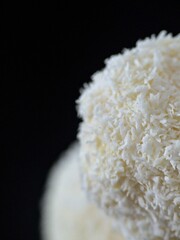 Lille, France - March 2020 : White Chocolate and Coconut Boulette