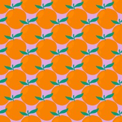 Summer fruit seamless oranges pattern for fabrics and textiles and packaging and linens and kids and wrapping paper