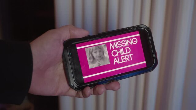 Missing child alert concept