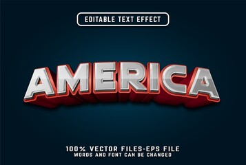 america 3d cartoon text effect premium vectors