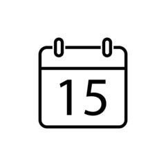 Calendar icon with 15 number