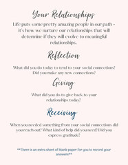 Journal Inserts, Planner Inserts, Self Love Gratitude. Daily Planner  