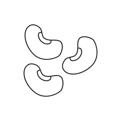 Beans seeds icon in line style icon, isolated on white background