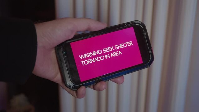 tornado warning on phone