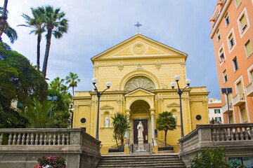 Fototapeta na wymiar Convent of the Capuchin Friars or Chiesa Dei Frati Cappuccini in San Remo