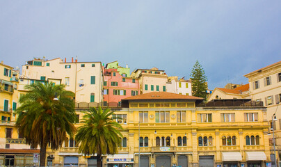 Fototapeta na wymiar Typical architecture of San Remo