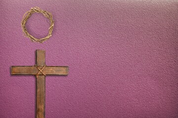 Lent Season, Holy Week and Good Friday Concepts, cross