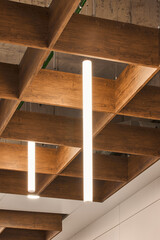 Photos of the mall and its wooden ceilings