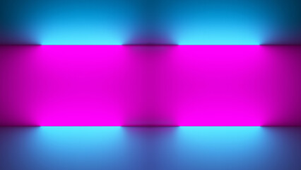 Fototapeta premium Neon lamp blue purple background. Music party background.