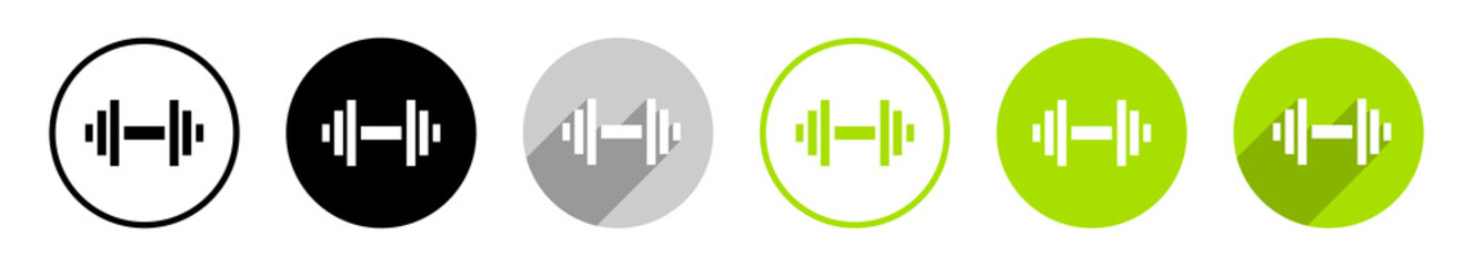 Fitness Hantel Vektor Icons