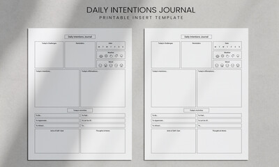 Daily Intentions Journal | Daily Intentions Printable |  Daily Affirmations |  Daily Goals |  Life goal printable, Intentions  Printable Planner