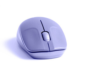 The computer mouse are purple. The trending color of 2022. Copy space