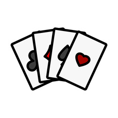 Set Of Four Card Icons