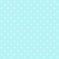 Polka dots on blue background. Cute pattern.